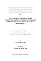The effects of structure based production tasks on english non majored students’ attitudes and grammatical performance