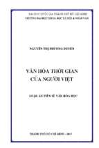 Văn hóa thời gian của người việt    