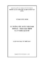 Tư tưởng yêu nước của phan bội châu    