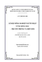 Lễ hội nông nghiệp người nhật vùng đông bắc   truyền thống và biến đổi    