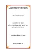 đặc điểm tri nhận của động từ tri giác tiếng việt (đối chiếu với tiếng anh)    