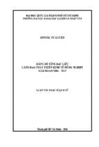 đảng bộ tỉnh bạc liêu lãnh đạo phát triển kinh tế nông nghiệp giai đoạn 2006 2015    