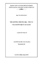 Tín ngưỡng thờ ông địa   ông tà của người việt ở an giang    