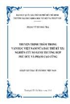 Truyện trinh thám trong văn học việt nam nửa đầu thế kỷ xx nghiên cứu so sánh trường hợp phú đức và phạm cao củng    