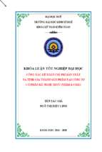 Kế toán chi phí sản phẩm và tính giá thành sản phẩm tại công ty cổ phần kỹ nghệ thực phẩm