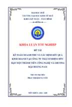 Kế toán doanh thu và xác định kết quả kinh doanh tại công ty trách nhiệm hữu hạn một thành viên công nghệ và thương mại hoàng nam