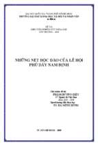 Những nét độc đáo của lễ hội phủ dầy, nam định    
