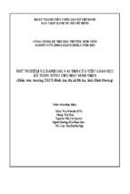 Thử nghiệm và đánh giá vai trò của việc giáo dục kỹ năng sống cho học sinh trung học cơ sở (điển cứu trường thcs bình an, thị xã dĩ an, tỉnh bình dương)    công trình dự thi giải thưởng sinh viên nghi