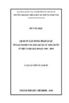 Lịch sử xây dựng pháp luật về ban hành văn bản quản lý nhà nước ở việt nam giai đoạn 1986 2010    
