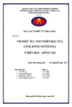 Tục thờ thiên hậu của cộng đồng người hoa ở biên hòa   đồng nai    