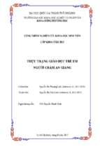 Thực trạng giáo dục trẻ em người chăm an giang    