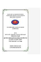 Bước đầu tìm hiểu văn học dân gian tỉnh đồng tháp (giới thiệu, chỉnh lý, phân loại tài liệu sưu tầm điền dã tại các thị trấn và xã thuộc 3 huyện châu thành, lấp vò, lai vung)    