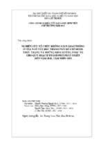 Nghiên cứu tổ chức không gian giao thông ở cửa ngõ tây bắc thành phố hồ chí minh thực trạng và những định hướng phục vụ cho quy hoạch thành phố phát triển đến năm 2030, tầm nhìn 2050    công trình ngh