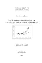 Luận văn tốt nghiệp giải số phương trình vi phân với các phương pháp euler và runge kutta
