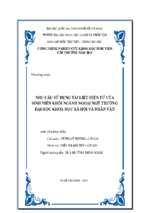 Nhu cầu sử dụng tài liệu điện tử của sinh viên khối ngành ngoại ngữ trường đại học khoa học xã hội và nhân văn    