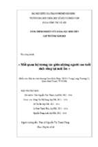 Mối quan hệ tương tác giữa những người cao tuổi sinh sống tại mái ấm (điển cứu mái ấm tình thương chùa diệu pháp, 188 nơ trang long, phường 13, quận bình thạnh, tp.hcm)    