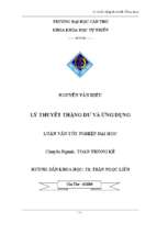 Luận văn tốt nghiệp lý thuyết thặng dư và ứng dụng