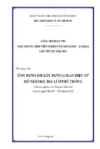 ứng dụng gis xây dựng atlas điện tử hỗ trợ học địa lý ở phổ thông    công trình dự thi giải thưởng sinh viên nghiên cứu khoa học euréka lần thứ xiii năm 2011 