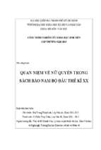 Quan niệm về nữ quyền trong sách báo nam bộ đầu thế kỉ xx    