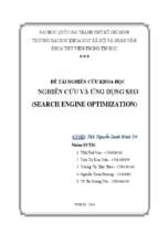 Nghiên cứu và ứng dụng seo (search engine optimization)    
