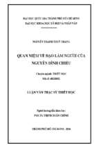Quan niệm về đạo làm người của nguyễn đình chiểu    