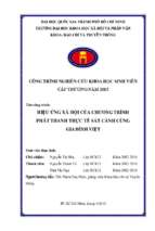 Hiệu ứng xã hội của chương trình phát thanh thực tế sát cánh cùng gia đình việt    