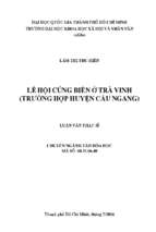 Lễ hội cúng biển ở trà vinh (trường hợp huyện cầu ngang)    