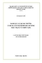 đánh giá các quảng trường ở trung tâm thành phố hồ chí minh thực trạng và triển vọng    