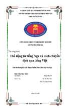 Thể động từ tiếng nga và cách chuyển dịch qua tiếng việt    