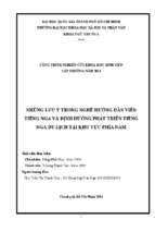 Những lưu ý trong nghề hướng dẫn viên tiếng nga và định hướng phát triển tiếng nga du lịch tại khu vực phía nam    