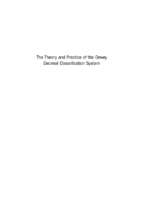 The theory and practice of the dewey decimal classification system 