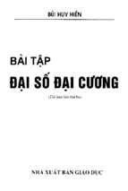 Bài tập đại số đại cương (bùi huy hiền) 