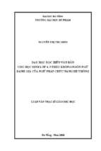 Dạy học đọc hiểu văn bản cho học sinh lớp 4, 5 theo khung ngôn ngữ đánh giá của ngữ pháp chức năng hệ thống.
