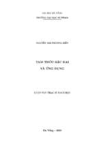 Tam thức bậc hai và ứng dụng.