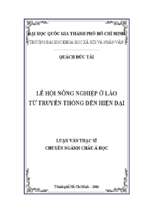 Lễ hội nông nghiệp ở lào từ truyền thống đến hiện đại    