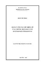 Quản lý công tác chủ nhiệm lớp ở các trường trung học cơ sở huyện kon rẫy, tỉnh kon tum.