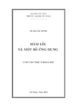 Hàm lồi và một số ứng dụng