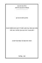 Phát triển năng lực tư duy sáng tạo cho học sinh tiểu học thông qua dạy học toán lớp 3.