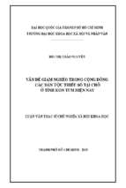 Vấn đề giảm nghèo trong cộng đồng các dân tộc thiểu số tại chỗ ở tỉnh kon tum hiện nay    