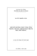 Một số phương pháp tính tổng trong chương trình toán trung học phổ thông.