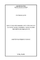 Quản lý hoạt động đảm bảo chất lượng giáo dục tại trường đại học bách khoa – đại học đà nẵng theo hướng hội nhập quốc tế.........