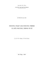 Phương pháp giải phương trình và bất phương trình vô tỉ.