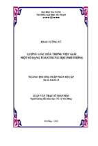 Lượng giác hóa trong việc giải một số dạng toán trung học phổ thông