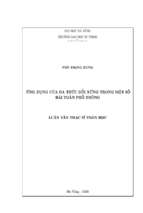 ứng dụng của đa thức đối xứng trong một số bài toán phổ thông.