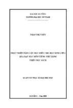 Phát triển năng lực đọc hiểu cho học sinh lớp 4 qua dạy học môn tiếng việt bằng phiếu đọc sách.