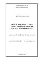 Phân tích hệ thống an toàn trong lò phản ứng wwer 1000 bằng phần mềm mô phỏng iaea