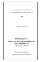 Hiện tượng cải đạo trong cộng đồng người chăm bàlamôn ở bình thuận hiện nay    