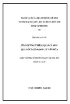 Tín ngưỡng thiên hậu ở cà mau qua góc nhìn giao lưu văn hóa    