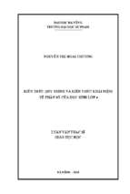 Kiến thức quy trình và kiến thức khái niệm về phân số của học sinh lớp 4.