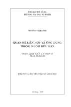 Quan hệ liên hợp và ứng dụng trong nhóm hữu hạn.